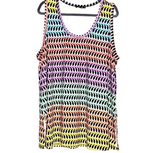🌺 Isabel + Alice Sleeveless Colorful Penguin Print Tunic Size 2X